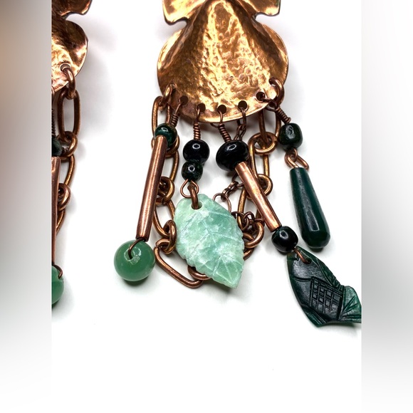 Vintage Monies Gerda Lynggaard Copper Dangle Earrings - Picture 5 of 10